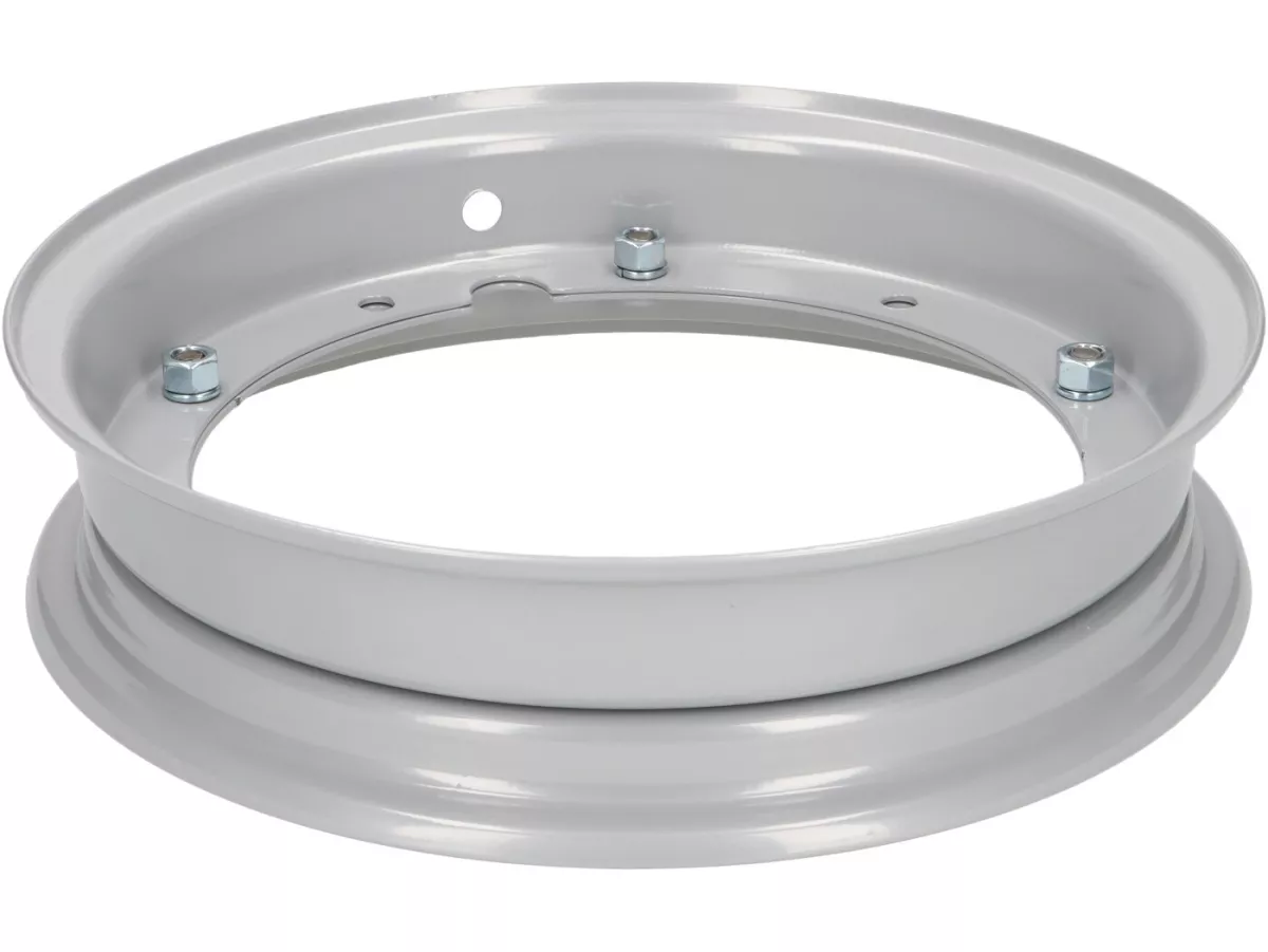 Ruota -RMS 2.10-10 pollici, acciaio- Vespa (tipo PX) - Vespa Smallframe V50, 50N, Special, PV, ET3, PK50-125 (S/XL/XL2), Largeframe PX, T5, Sprint, Rally, GT/GTR, LML Star, Deluxe - Grigio