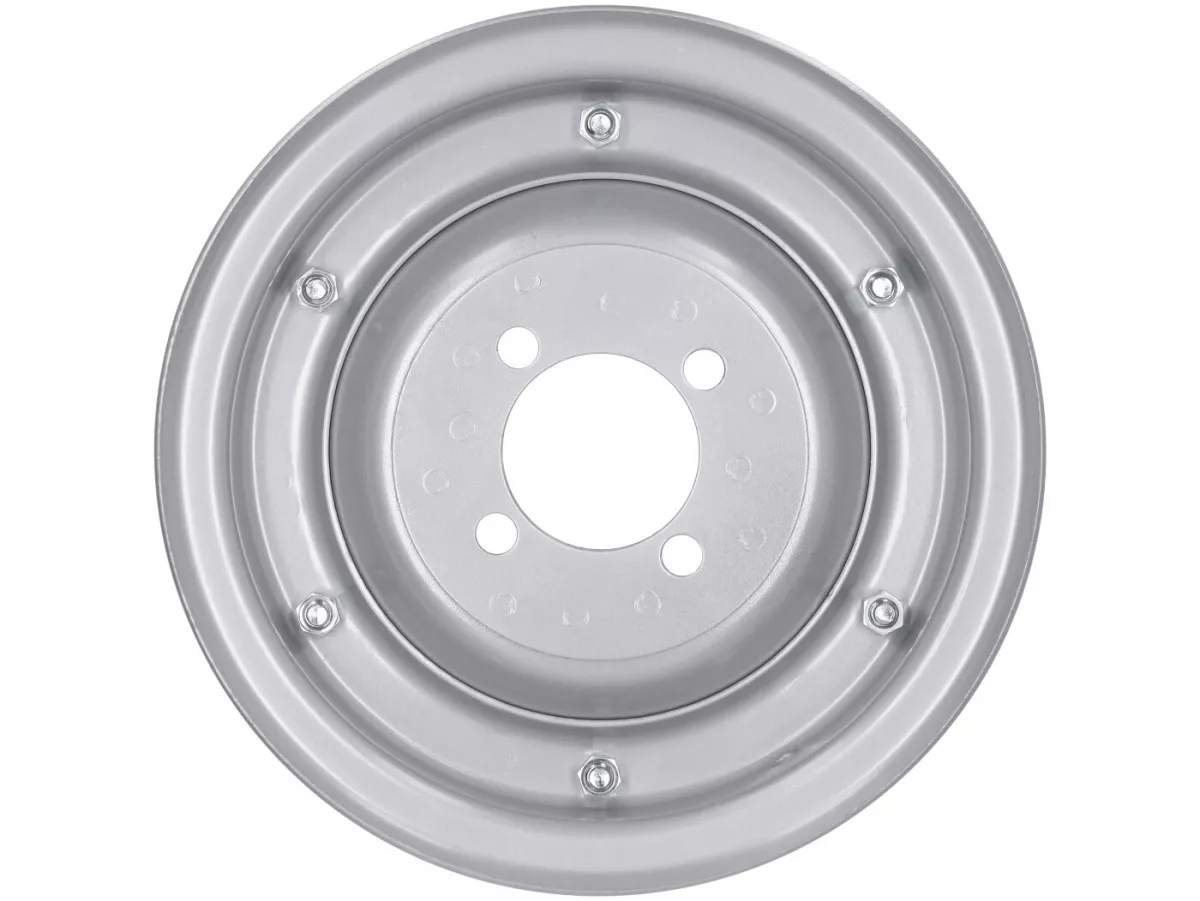 Jante -FA ITALIA 2.10-8 pouces, acier- Vespa (type 4 trous intérieurs) - Wideframe V1-15, V30-33, VU, VM, VN, VNA, VNB, VB, VBA, VBB, Hoffmann, ACMA - gris