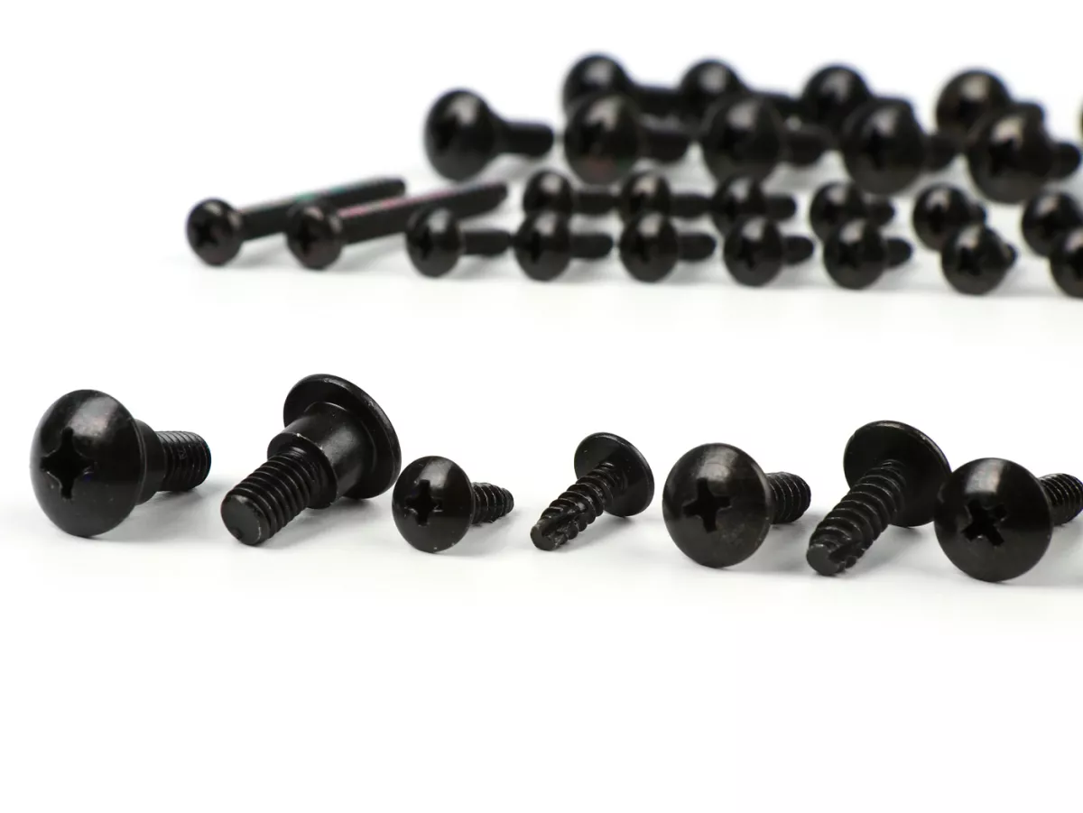 Screw set for body parts -DMP- Piaggio Zip II 50-125 - black