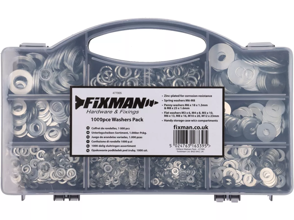 Washer assortment box -OEM- M3-M12, 1000 pcs.