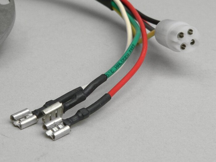 Encendido -PIAGGIO placa base- Vespa PX Lusso Elestart (con batería 1984-1997) - 7 cables - también es adecuado para PX viejo (1981-1983) si se quita el tapón redondo