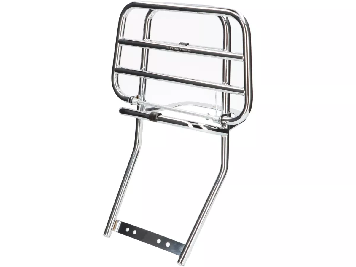 Rear rack, foldable -FA ITALIA- Vespa Smallframe V50, PV125, ET3 - chrome