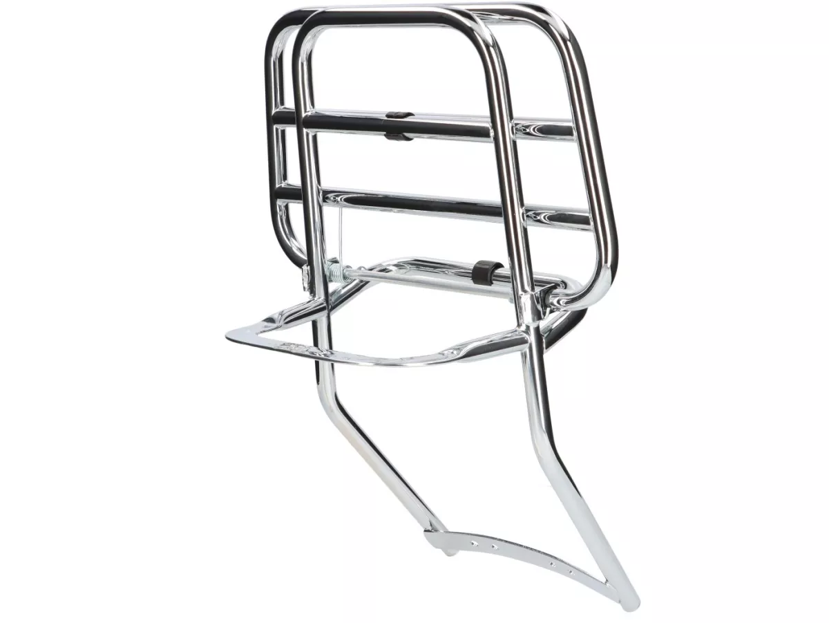 Rear rack, foldable -FA ITALIA- Vespa Smallframe V50, PV125, ET3 - chrome