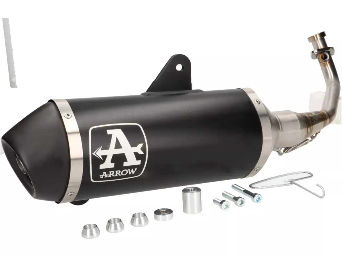 Scarico (completo) -ARROW Urban- Alluminio scuro- Vespa GTS 125 2021-2024 (Euro 5, MD3A)