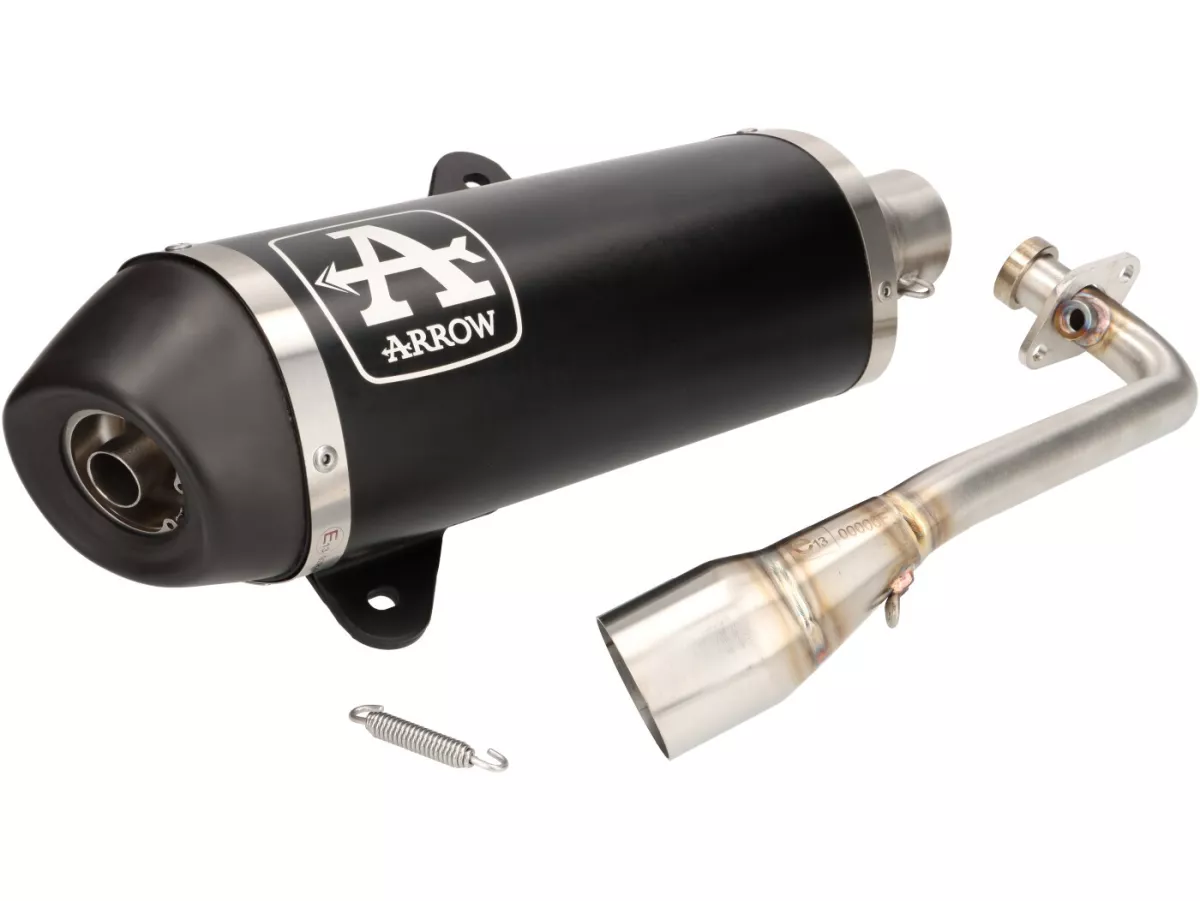 Scarico (completo) -ARROW Urban- Alluminio scuro- Vespa GTS 125 2021-2024 (Euro 5, MD3A)
