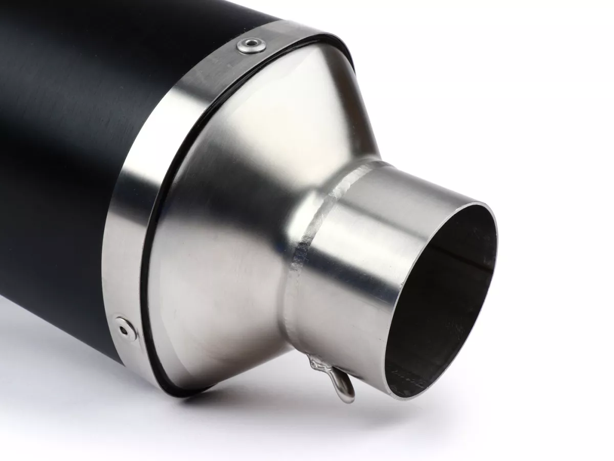 Silencer- ARROW Urban- Dark Aluminium with carbon end cap - Vespa GTS Super HPE 300 (Euro 5, ZAPMD3100, ZAPMD3101, ZAPMD3101, ZAPMD3103, ZAPMD3104) - Vespa GTV 300ie Keyless HPE ABS (2023, ZAPMD3108)