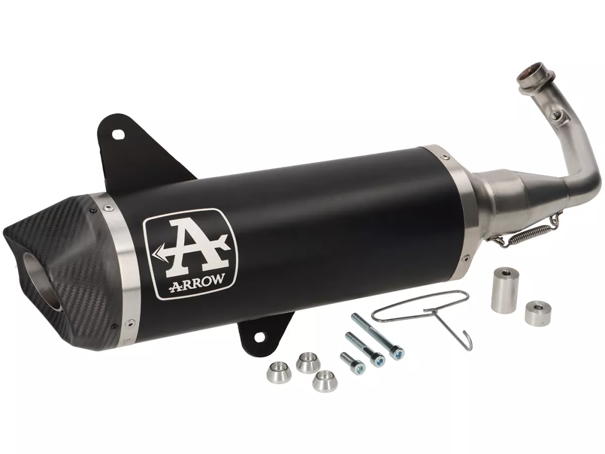 Scarico -ARROW- Urban Dark Aluminium / Carbon- Vespa GTS Super HPE 300 (Euro 5, ZAPMD3100, ZAPMD3101, ZAPMD3101) - Racing (2021-) Euro 5
