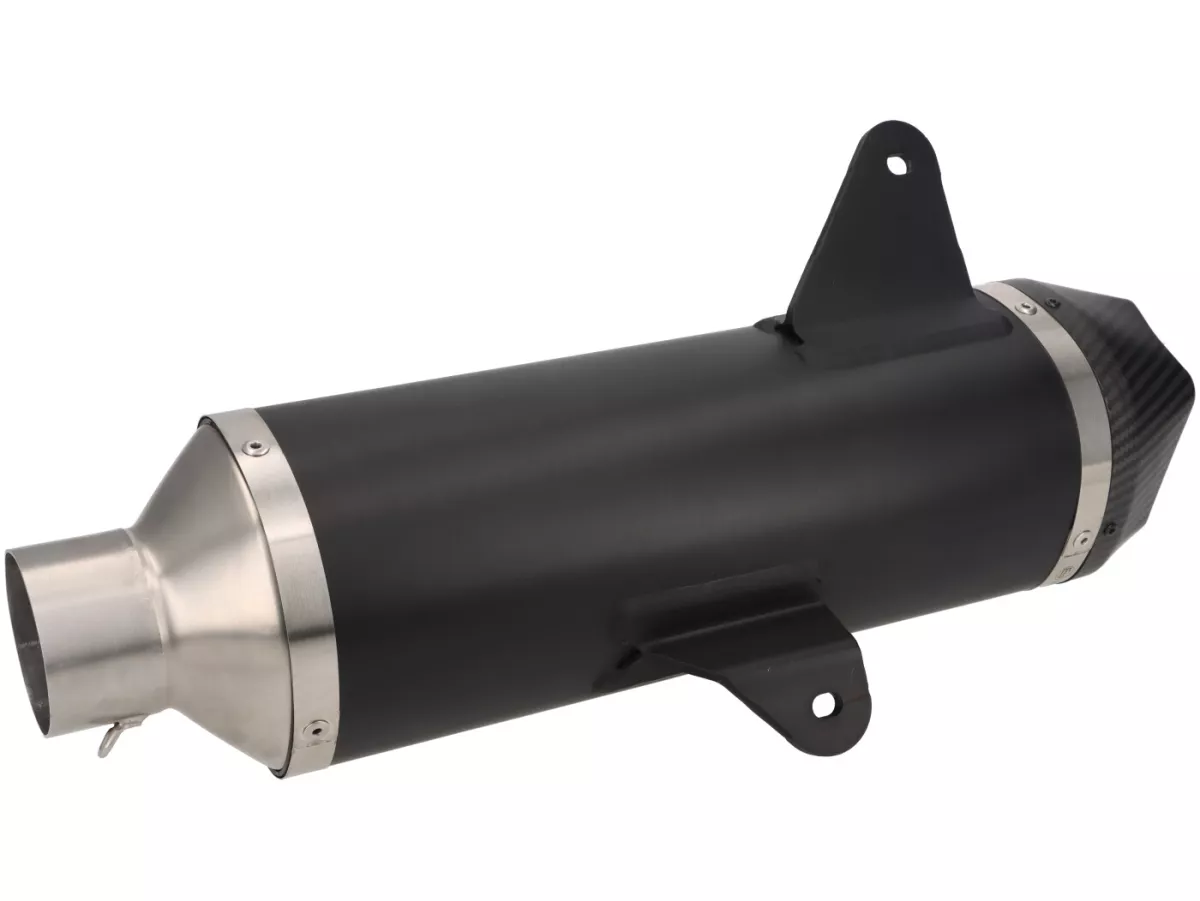 Knalpot -ARROW- Urban Dark Aluminium / Carbon- Vespa GTS Super HPE 300 (Euro 5, ZAPMD3100, ZAPMD3101, ZAPMD3101) - dengan konverter katalitik (2021-) Euro 5