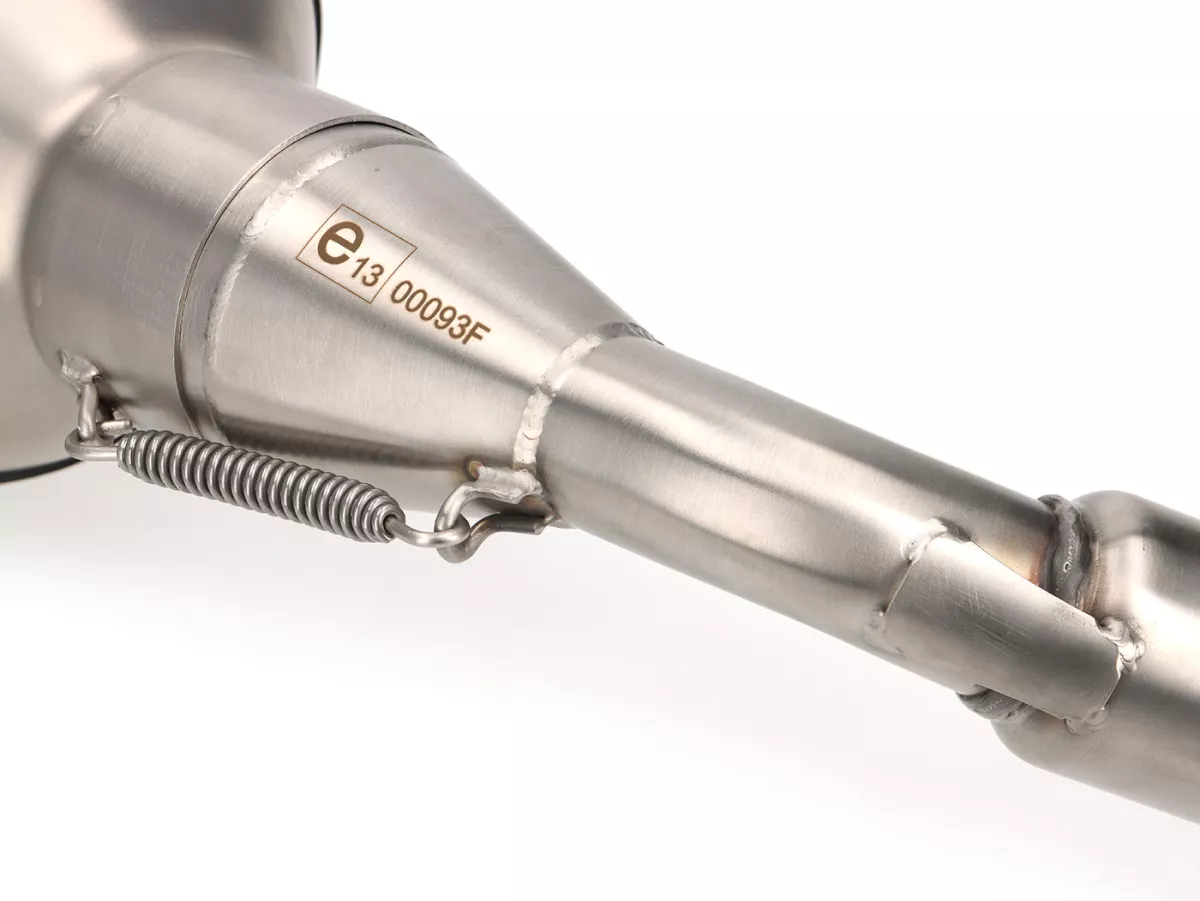 Knalpot -ARROW- Urban Dark Aluminium / Carbon- Vespa GTS Super HPE 300 (Euro 5, ZAPMD3100, ZAPMD3101, ZAPMD3101) - dengan konverter katalitik (2021-) Euro 5