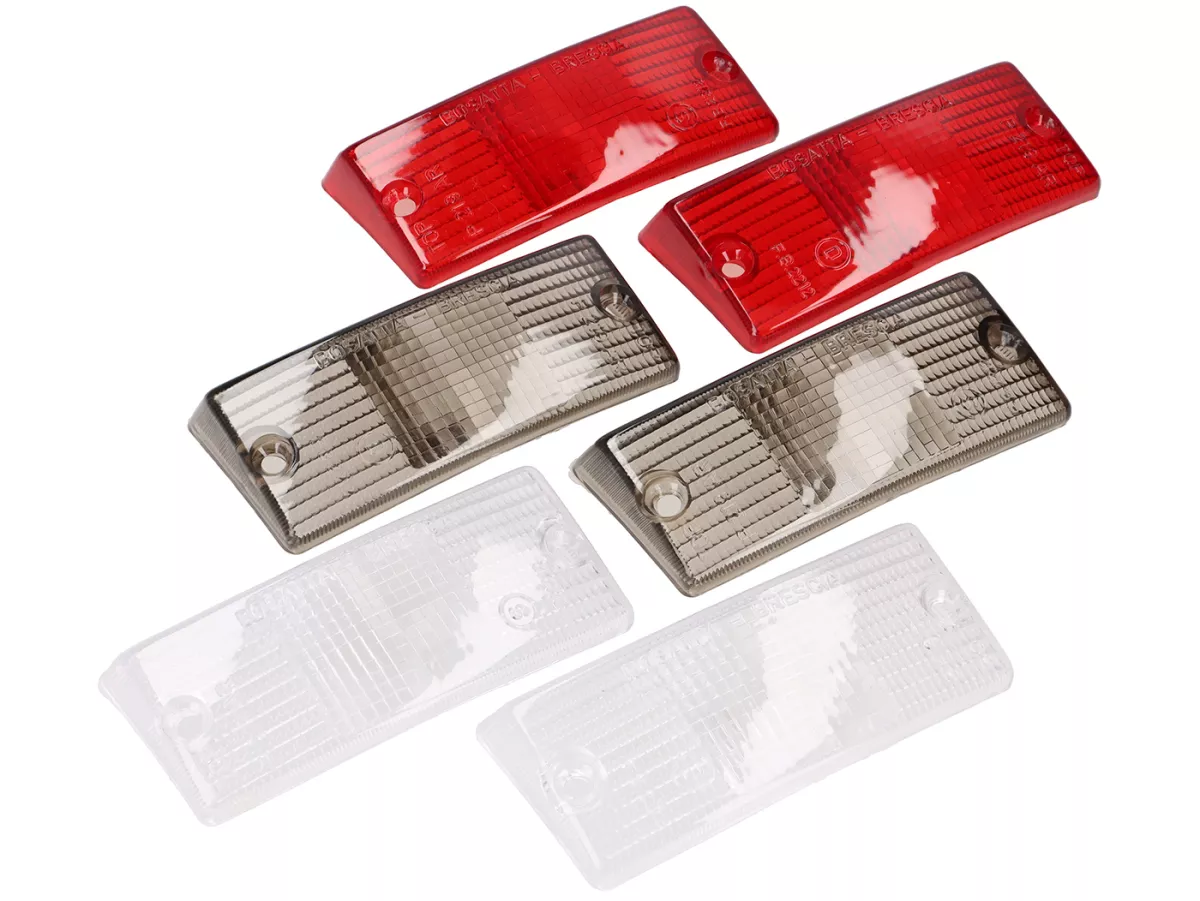 Knipperlichtglazen -BOSATTA set van 2 - Vespa PX80, PX125, PX150, PX200, T5 125cc voor