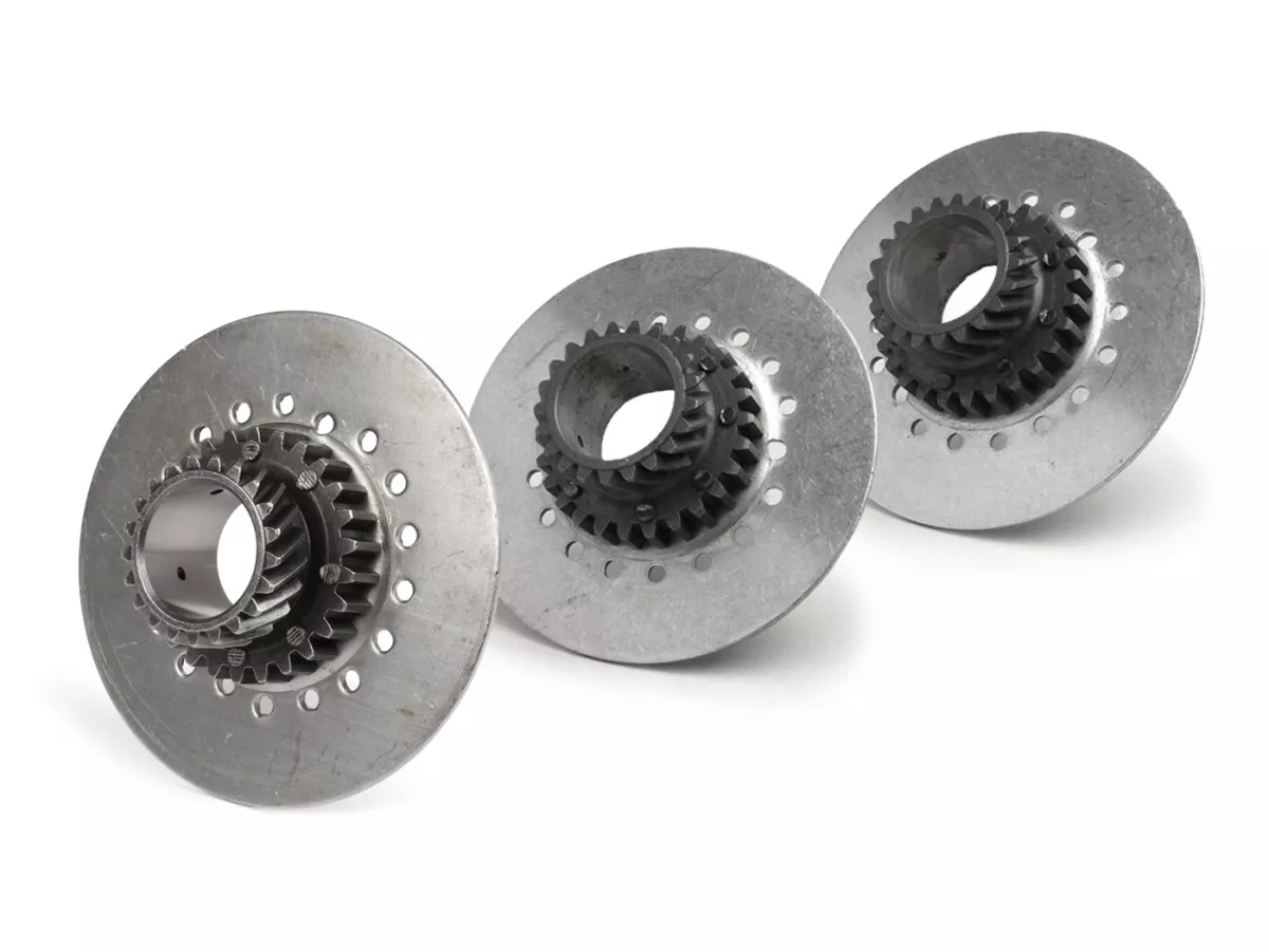 Pinion kopling -KUALITAS OEM, pegas tipe 7 Vespa untuk roda primer asli (gigi heliks) 67/68 gigi -