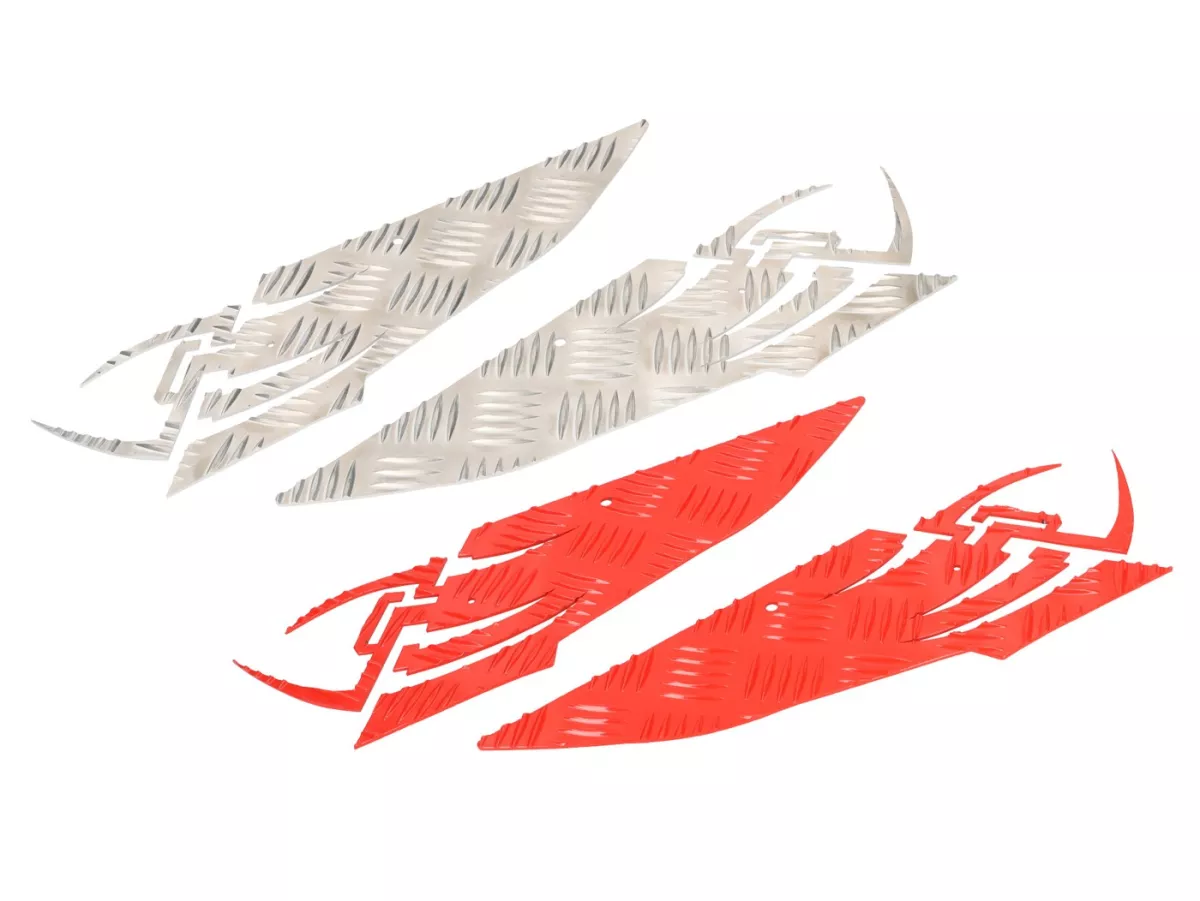 Plat aluminium kotak-kotak -DF OPTICPARTS Style 16- Yamaha Aerox (YQ50/L, 2-tak), MBK Nitro (YQ50/L, 2-tak) -