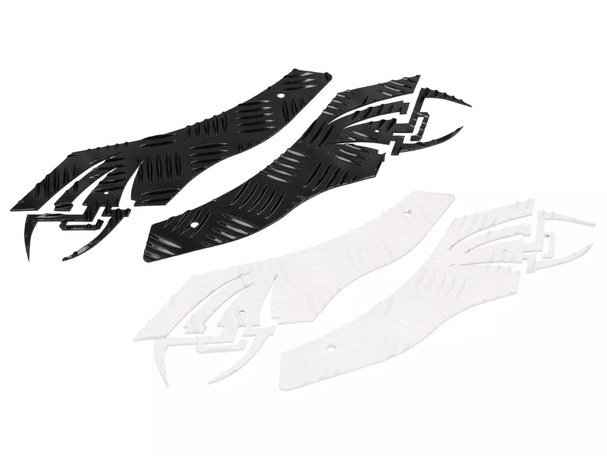 Rutmönstrad aluminiumplatta -DF OPTICPARTS Style 16- Piaggio NRG Power