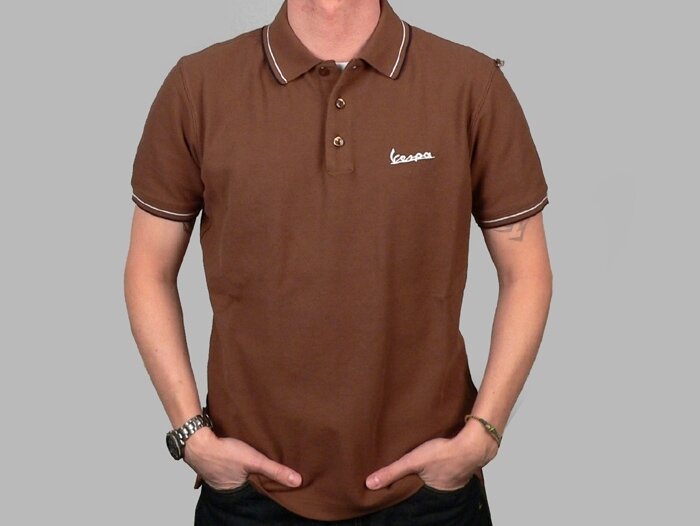 Polo da uomo -VESPA- marrone -