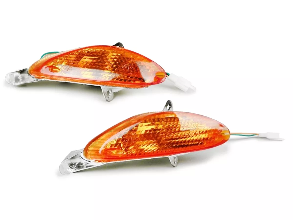 Indikator -KUALITAS OEM- tipe GY6 (4-tak) Baotian BT49-QT9 - oranye - depan
