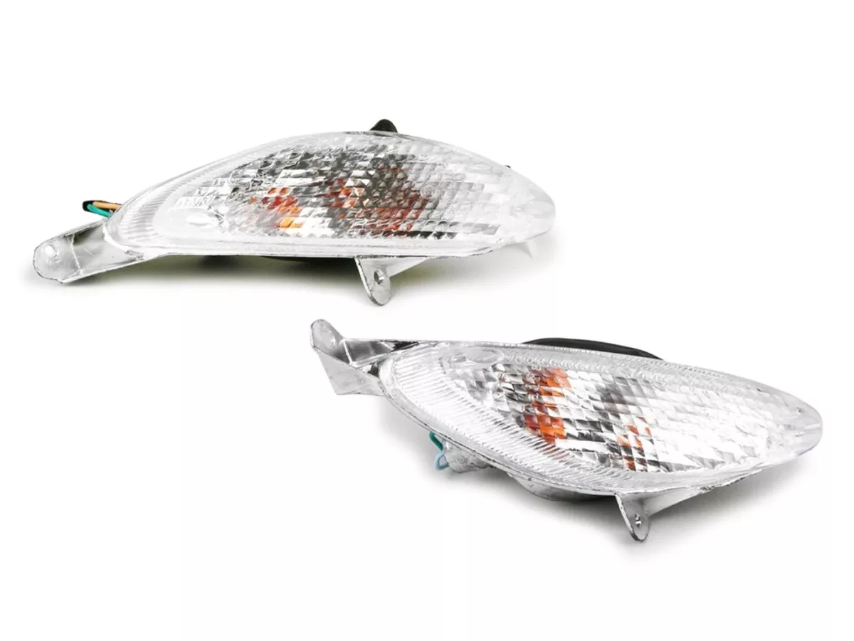 Indicatore -QUALITÀ OEM- GY6 (4 tempi) tipo Baotian BT49-QT9 - bianco - anteriore