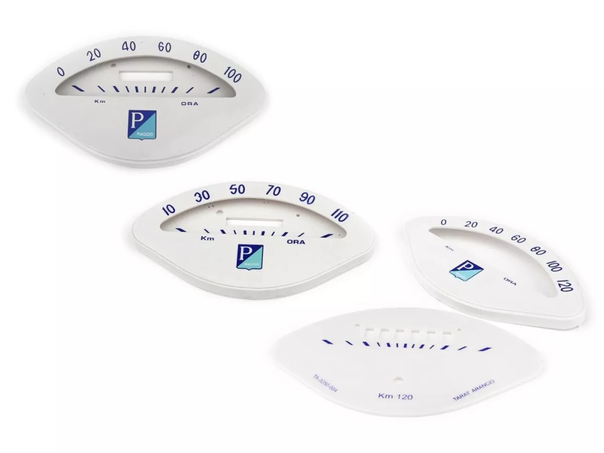 Tachimetro a quadrante -PIAGGIO a conchiglia- Vespa VBA, VBB, GL150 (VLA1T), GT125 (VNL2T), GTR125 (VNL2T), Sprint - Blu,