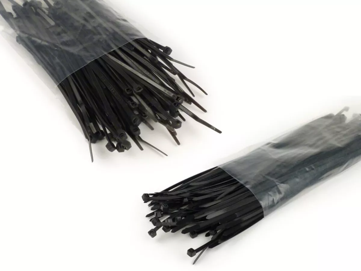 Wire strap set -ETT 100 pcs - black -