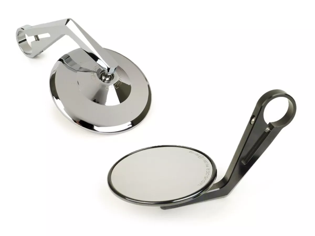 Mirror -HIGHSIDER Montana (E-marked)- CNC handle bar ends- Ø=102mm -