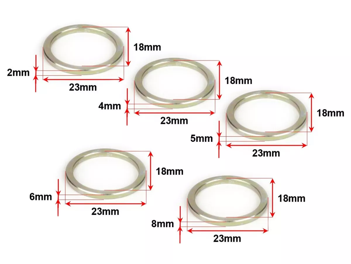 Afstandsring gebruikt als variator gasklep -SUPERTEC Øi=18mm, Øa=23mm- Minarelli 50cc 2-takt (MA, MY, CA, CY, CW) -Verzamelingsring gebruikt als variator gasklep -SUPERTEC Øi=18mm, Øa=23mm