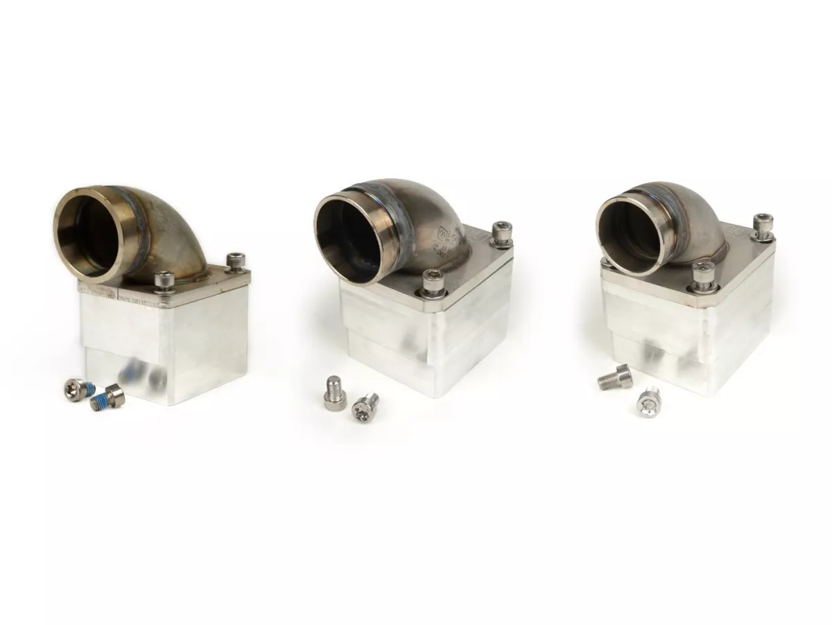 Intake manifold -MRP reed valve LML stainless steel- Vespa Largeframe PX, Rally, Sprint, Cosa, T5 125cc -