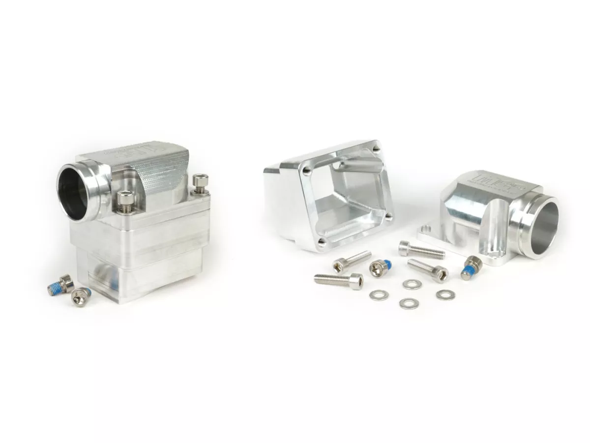 Intake manifold -MRP reed valve CNC SHORTY- Vespa Largeframe PX, Rally, Sprint, Cosa, T5 125cc -