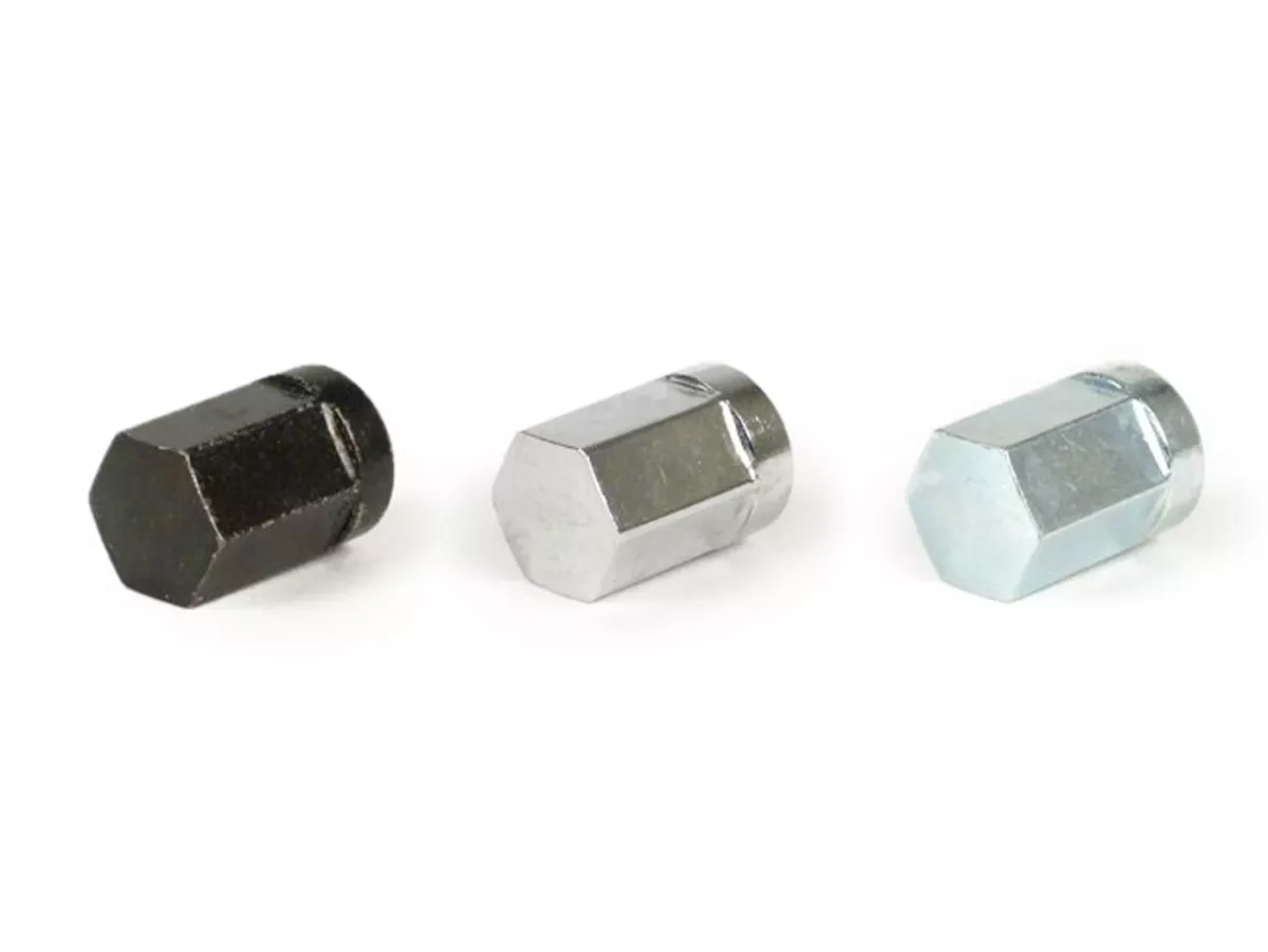 Domed cap nut for tubeless rim -M8 x 1.25mm (10.9) with 14mm collar- SIP type - WS=12mm, h=19.3mm -