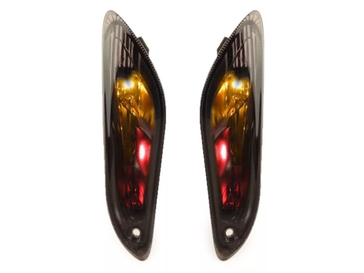 Set di indicatori di direzione -POWER 1 LED (E-mark)- Vespa Primavera, Sprint - fumé / nero oscurato -