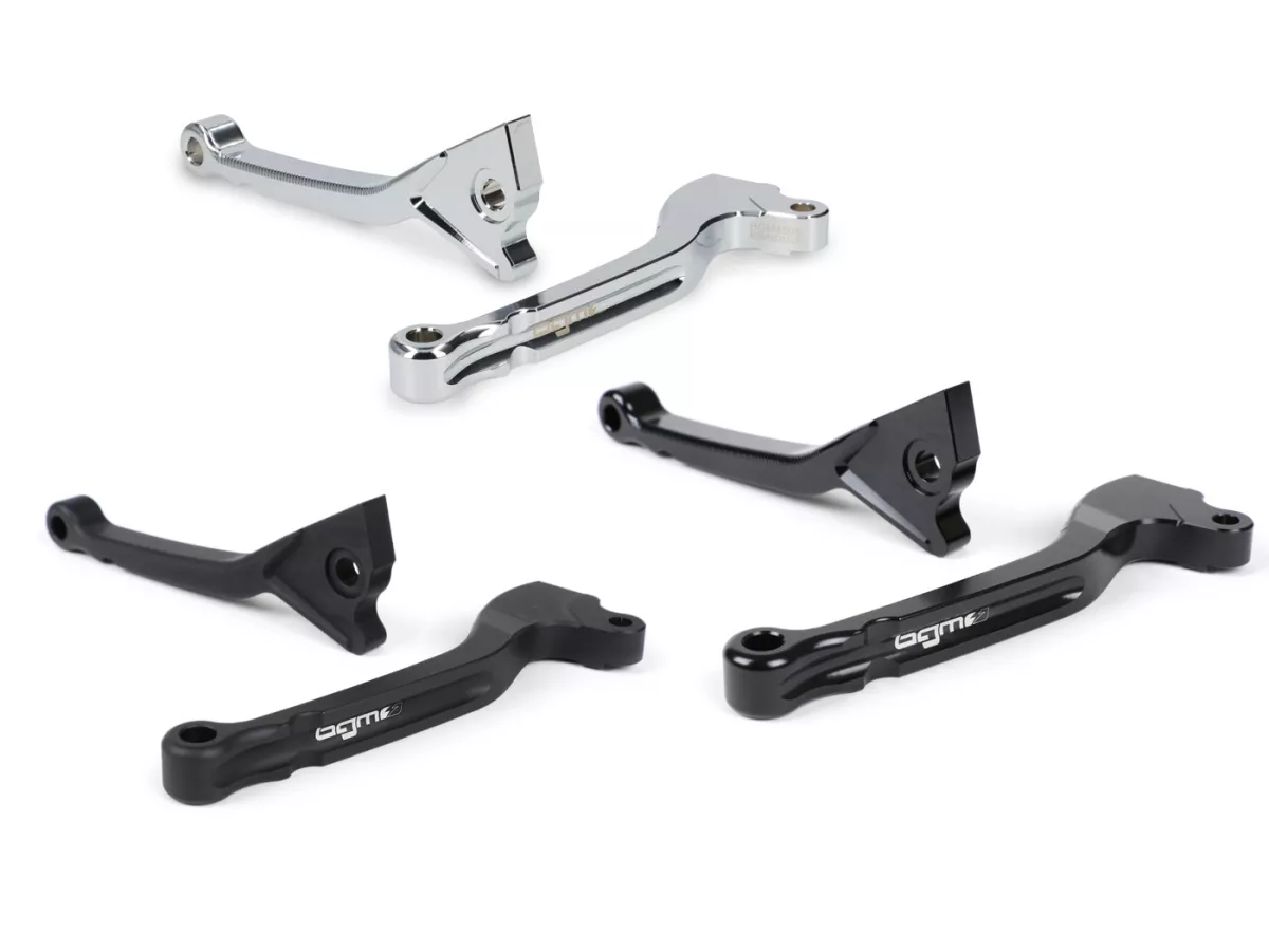 Pair of brake levers -BGM PRO Sport, short (130mm)- Vespa LX, LXV, S, Primavera 50-150, Sprint 50-150 -