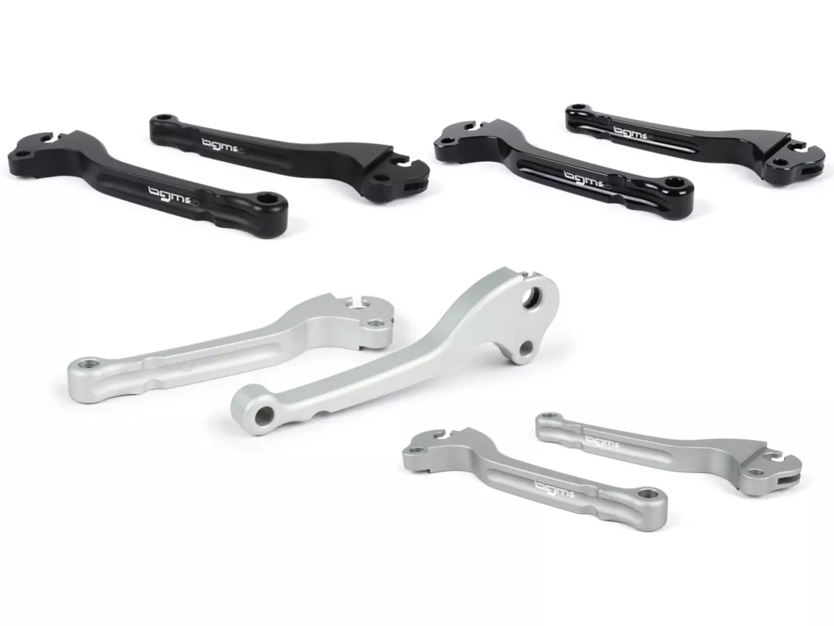 Maneta de freno + maneta de embrague (juego) -BGM PRO CNC- freno de tambor- Vespa Largeframe 1957-1998 - PX, T5, Sprint, Rally, GT, GTR, TS, VNA, VNB, VBB, VBA, GS, SS180, Smallframe 1963-1989 V50, 50N, V90, PV125, ET3, PK S, PK XL1 -