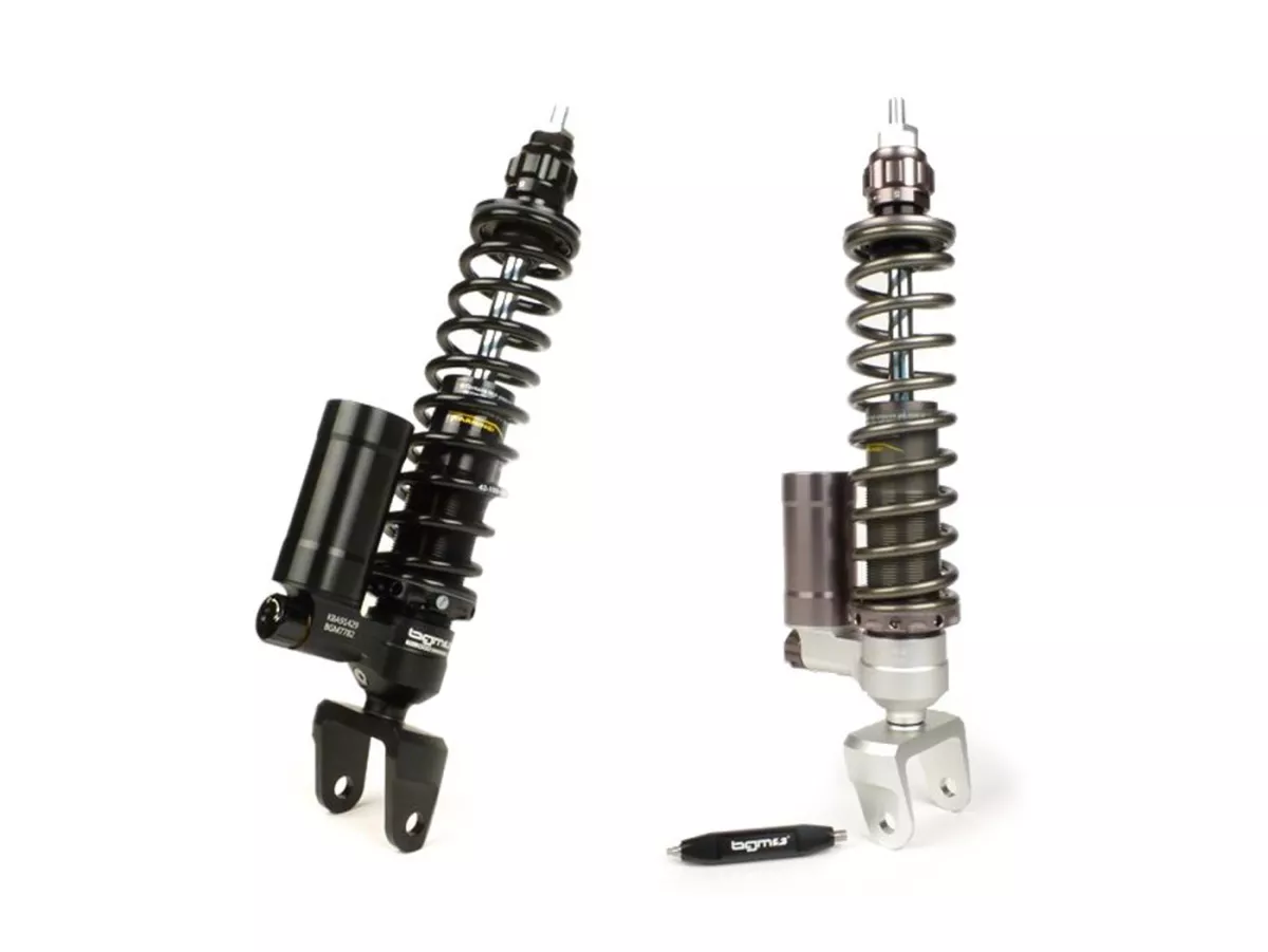 Peredam kejut belakang -BGM PRO SC/R12 COMPETITION, 330mm- Vespa PX80, PX125, PX150, PX200, T5 125cc, Vespa Rally180 (VSD1T), Vespa Rally200 (VSE1T - Ducati), Sprint150 (VLB1T), TS125 (VNL3T), GT125 (VNL2T), GTR125 (VNL2T), V50, PV, ET3