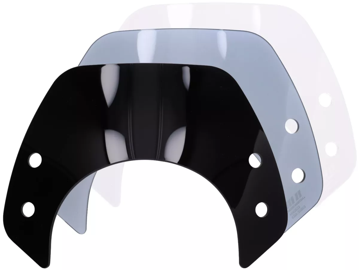 Flyscreen without  bracket -MOTO NOSTRA, w=293mm, h=101mm- Vespa GTS, GTS Super, GTS 125-300cc (2022-) -