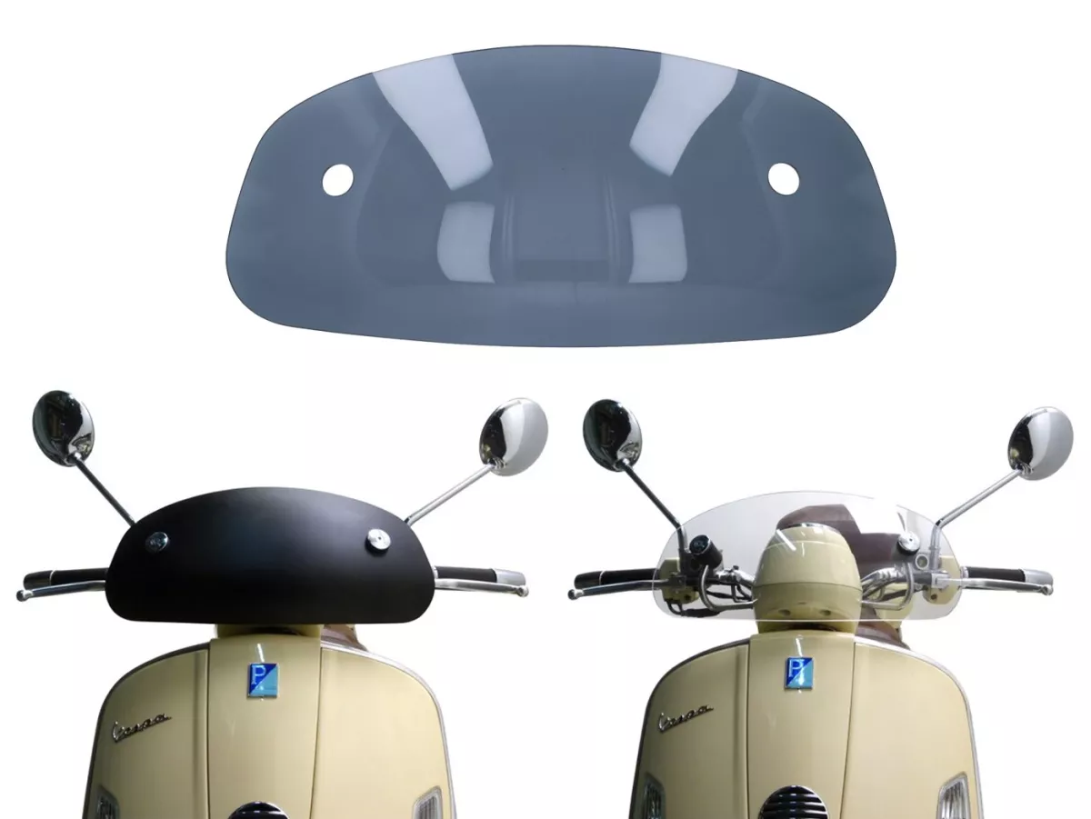 Voorruit -MOTO NOSTRA, b=435mm, h=195mm- Vespa GTV, GT 60 -