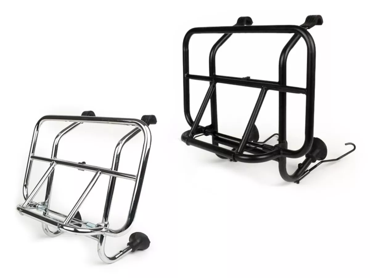 Front rack, fold down -WESTERNLINE- Vespa Smallframe V50, PV125, ET3, PK S, PK XL, PK XL2 Largeframe Rally180/200, Sprint150, TS125, GT125, GTR125, PX80, PX125, PX150, PX200 -