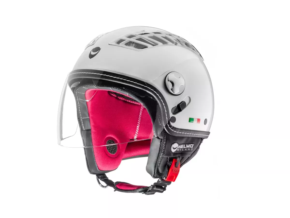 Helm -HELMO MILANO- Demi Jet, Turbine, parelmoer wit -HELMO MILANO- Demi Jet, Turbine, parelmoer wit -Parelmoer wit