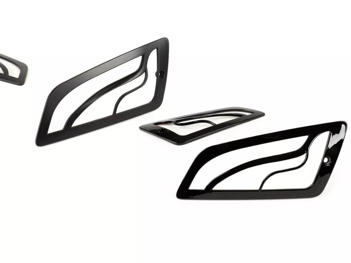 Pair of indicator grills -MOTO NOSTRA- Vespa GT, GTL, GTV, GTS 125-300 - front -