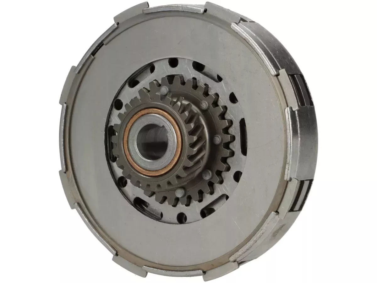 Embrayage -VESPA type 7 ressorts (Ø=115mm)- pour pignon élastique d’origine de 65 dents (dents hélicoïdales) - 23 dents -