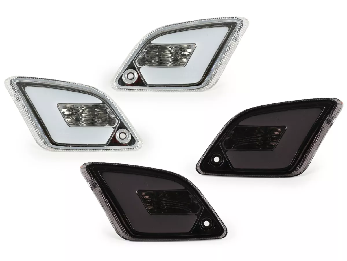 Set di indicatori di direzione posteriori -POWER 1 LED (dal 2014) con luce di posizione (E-mark)- Vespa GT, GTL, GTV, GTS 125-300 -