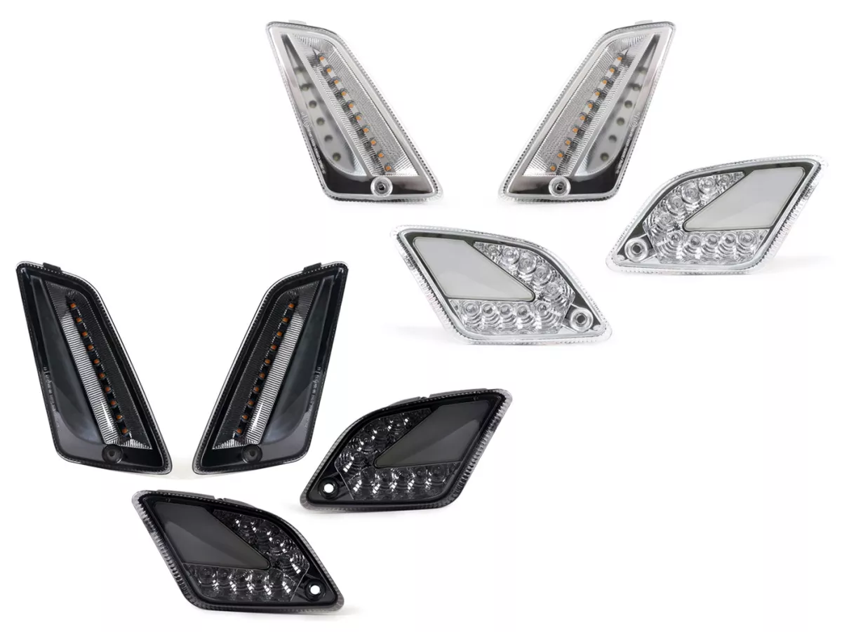 Knipperlichtenset voor+achter -MOTO NOSTRA (2014-2018) dynamisch LED-looplicht, dagrijlicht voor + positielicht achter (E-markering)- Vespa GT, GTL, GTV, GTS 125-300 - Vespa GT, GTL, GTV, GTS 125-300