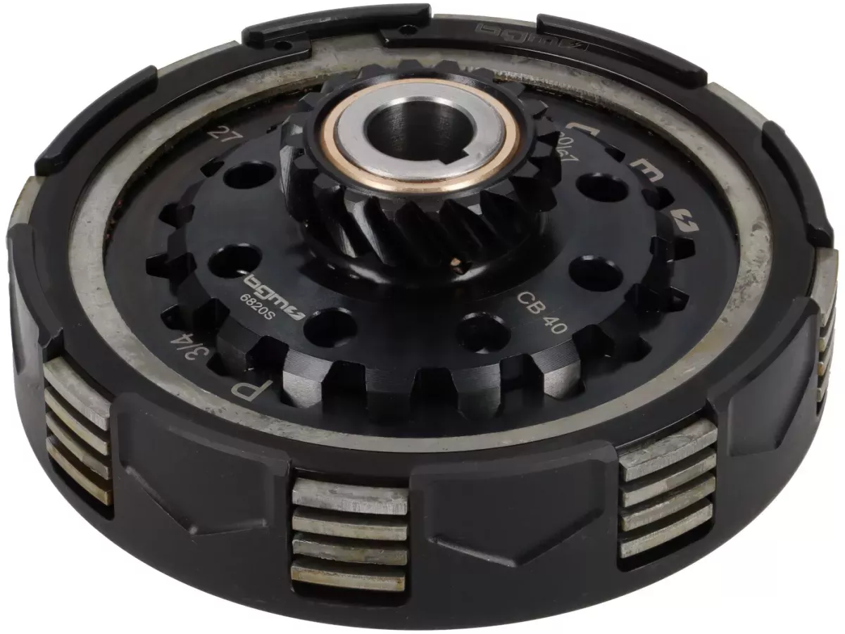 Koppeling -BGM PRO Superstrong Ultralube Sport CR80 - voering CR80 (aluminium/gesinterd)- voor primair wiel 67/68Z - Vespa PX80, PX125, PX150, T5 125cc, Cosa, Sprint150, Rally180, GT125/GTR125, TS125, GL150, Super125 (VNC1 vanaf Nr11001), Super150 - voor 