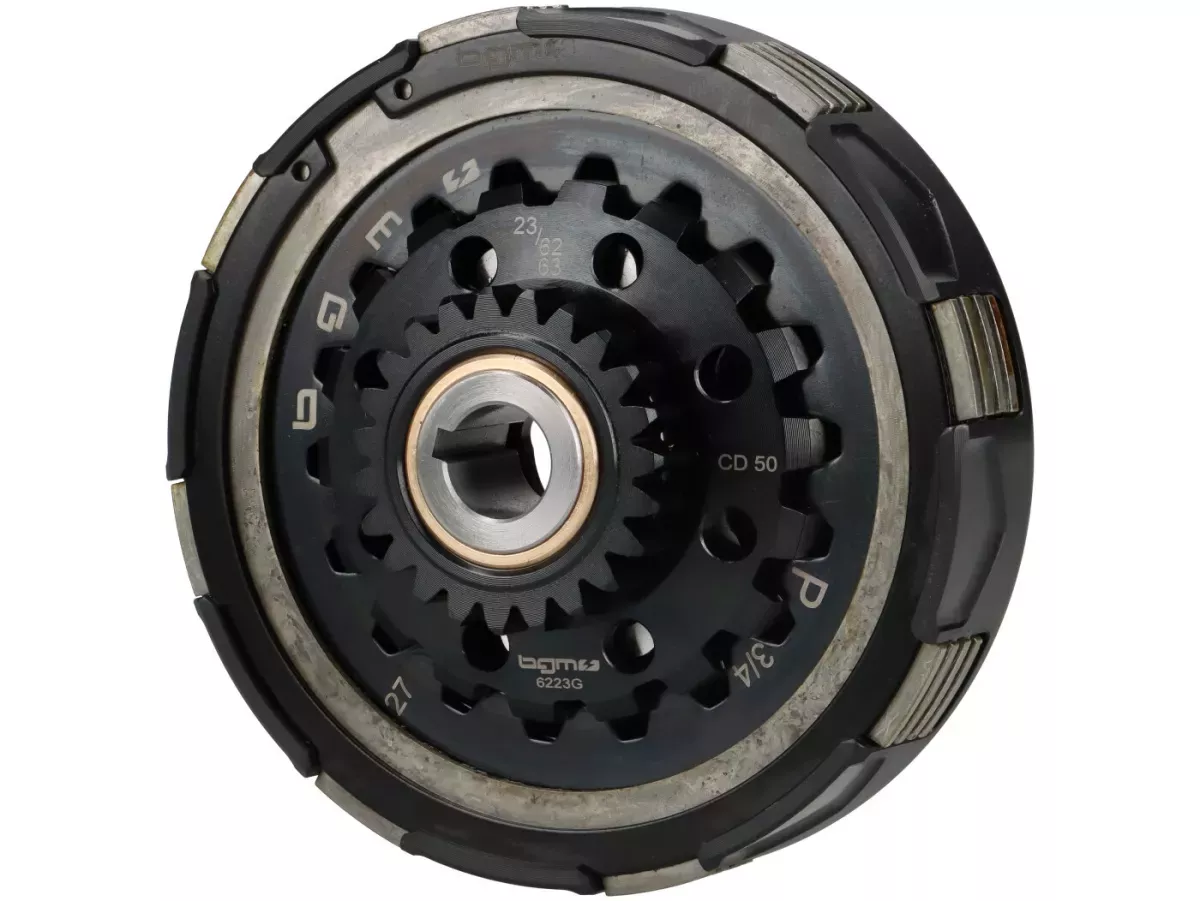 Clutch -BGM PRO Superstrong Ultralube Sport CR80 - lining CR80 (aluminum/sintered)- for primary wheel BGM Pro 62/63Z (straight toothed) - Vespa PX80, PX125, PX150, T5 125cc, Cosa, Sprint150, Rally180, GT125/GTR125, TS125, GL150, Super125 (VNC1 from Nr1100