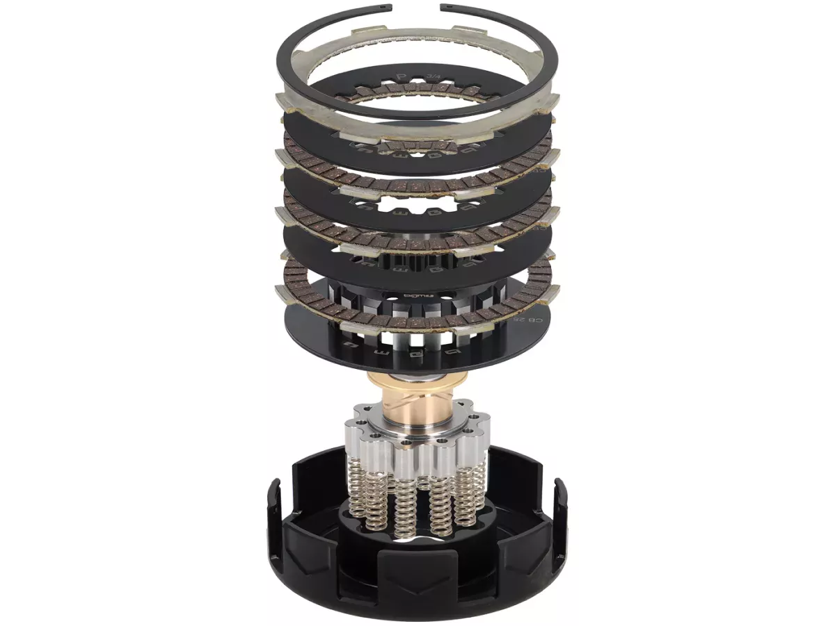 Clutch -BGM PRO Superstrong Ultralube Sport CR80 - lining CR80 (aluminum/sintered)- for primary wheel BGM Pro 62/63Z (straight toothed) - Vespa PX80, PX125, PX150, T5 125cc, Cosa, Sprint150, Rally180, GT125/GTR125, TS125, GL150, Super125 (VNC1 from Nr1100
