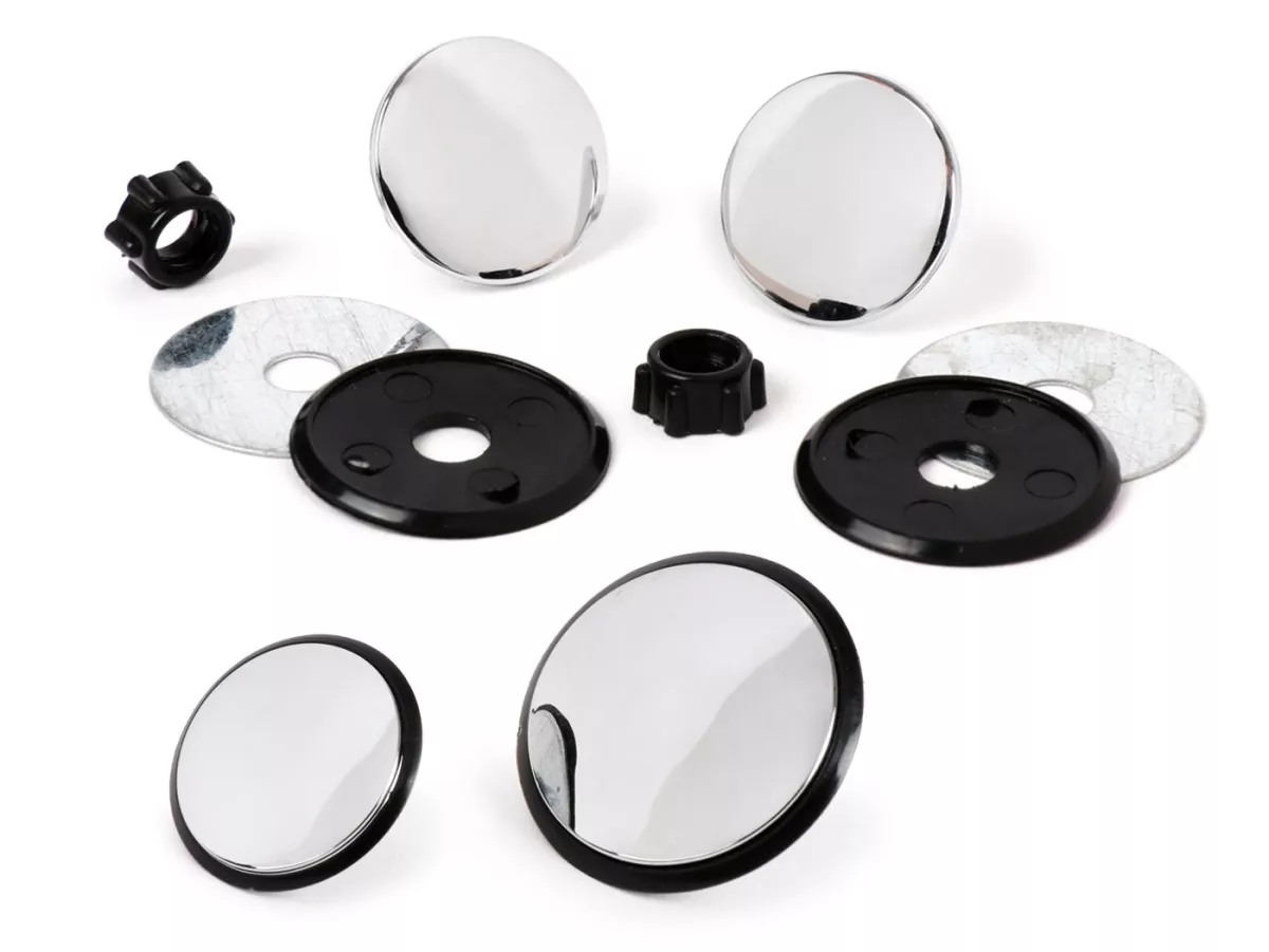 Afdekkap set spiegelgat - blindstop - antenne gat - gat - afdekkap -UNIVERSAL- chroom -