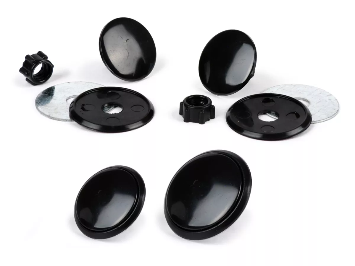 Cover-Set for mirror hole - blind plug -  antenna hole - hole Cover-Set -UNIVERSAL- black -
