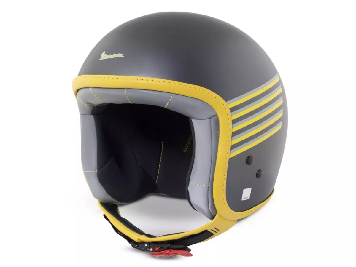 Helmet -VESPA  open face helmet Graphic- grey-