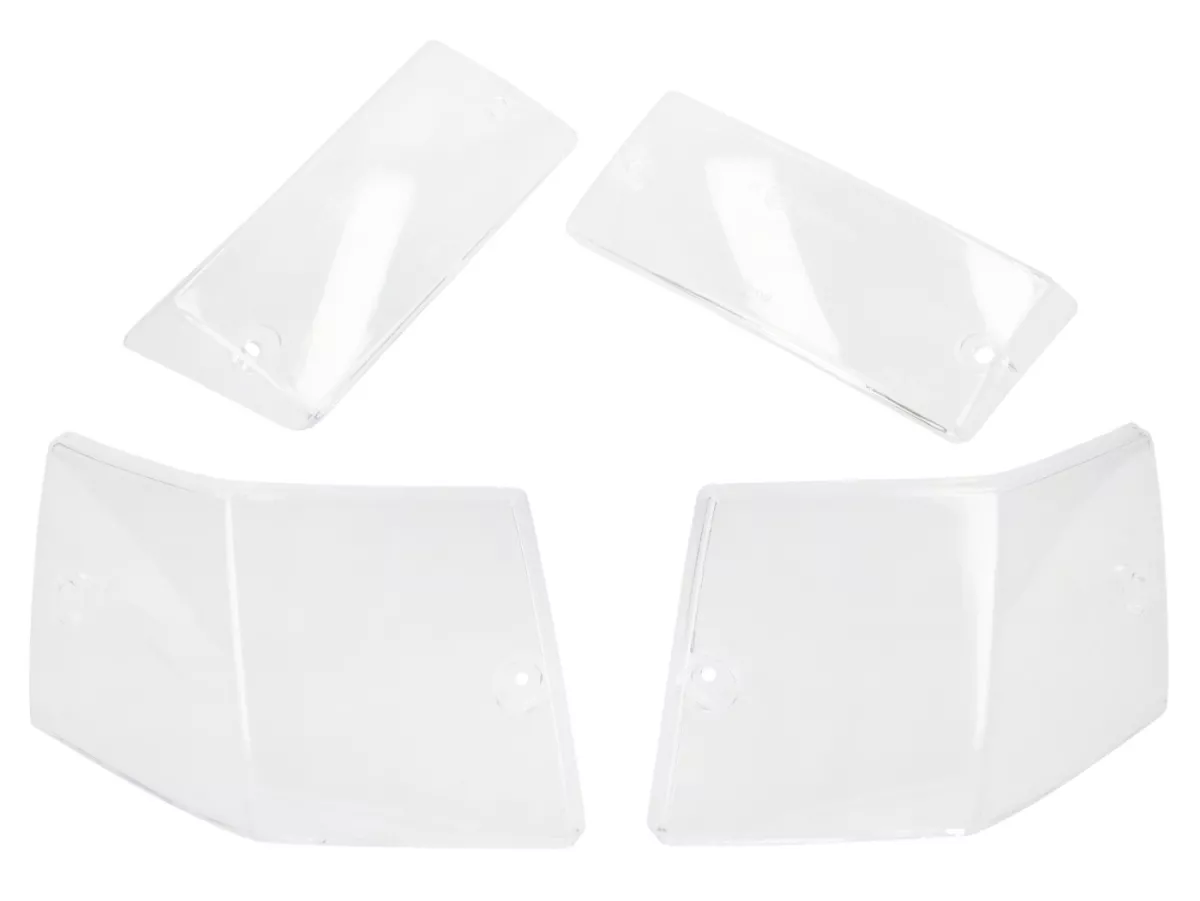 Pair of indicator lenses -OEM QUALITY- Vespa PX80, PX125, PX150, PX200, T5 125cc - smooth lens -