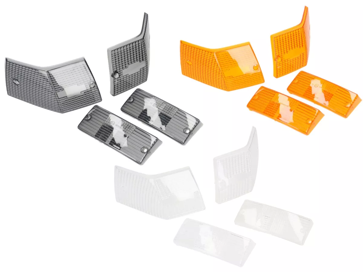 Indicator lens set -OEM QUALITY set of 4- Vespa PX80, PX125, PX150, PX200, T5 125cc