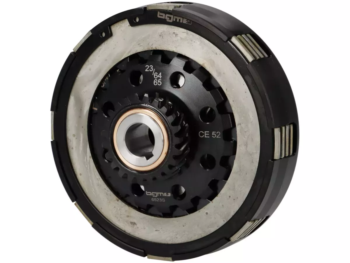 Embrague -BGM PRO Superstrong Ultralube Touring CR - forro Cosa2 (aluminio/sinterizado)- para rueda primaria 64/65Z - Vespa PX80, PX125, PX150, T5 125cc, Cosa, Sprint150, Rally180, GT125/GTR125, TS125, GL150, Super125 (VNC1 desde Nr11001), Super150 -