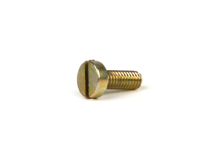 Screw points M4 x 10mm slotted -PIAGGIO- Vespa Vespa Smallframe V50, PV125, Wideframe VM1, VM2, VNB1, VNB2, Super, GS150 VS1-5, Sprint, GT, GTR, GL, SS180, Rally180, Lambretta - steel, zinc plated