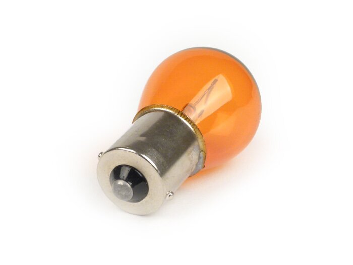 Bombilla -BA15s (patillas rectas) - 12V 21W - Naranja